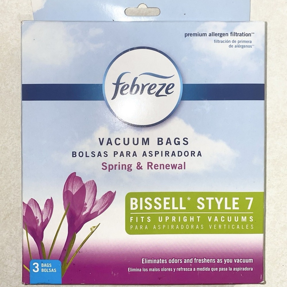 Febreze Premium Allergen Filtration Vacuum Bags – BISSELL Style 7 (3-Pack) NWT